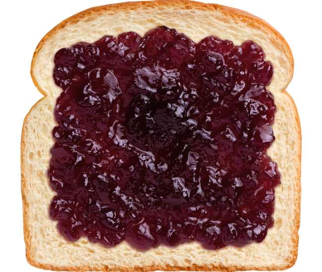 Jam on bread